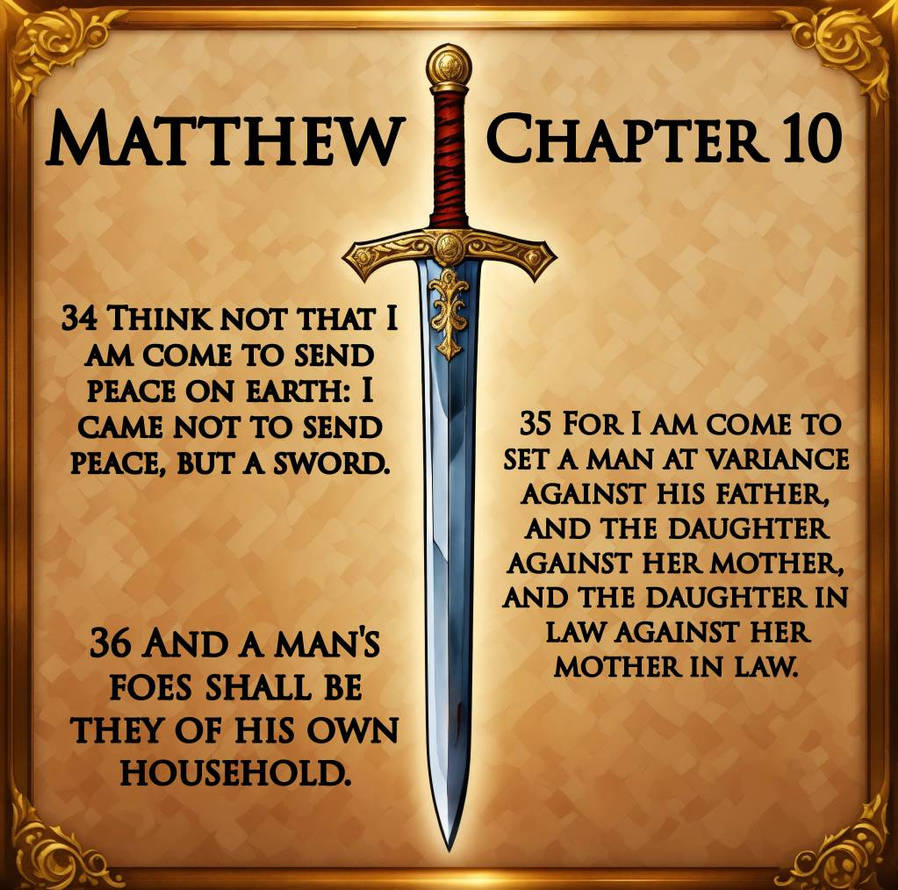 Matthew 10:34-36 by BannedPreaching on DeviantArt