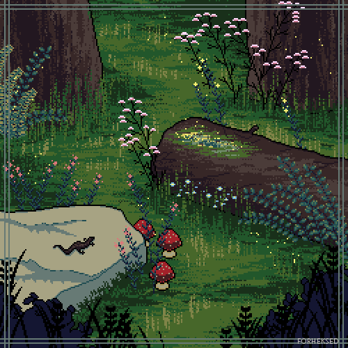 In the woods (pixel version)