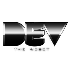 Dev the Robot Logo (BW Again)