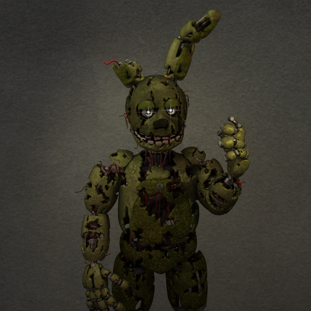 Spring Trap Render Simple Springtrap Simple Render by LaceyPsychoKiller on DeviantArt