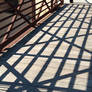 Shadows on pedestrian bridge