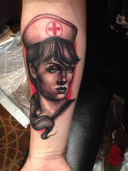 Neo-Traditional Nurse Tattoo