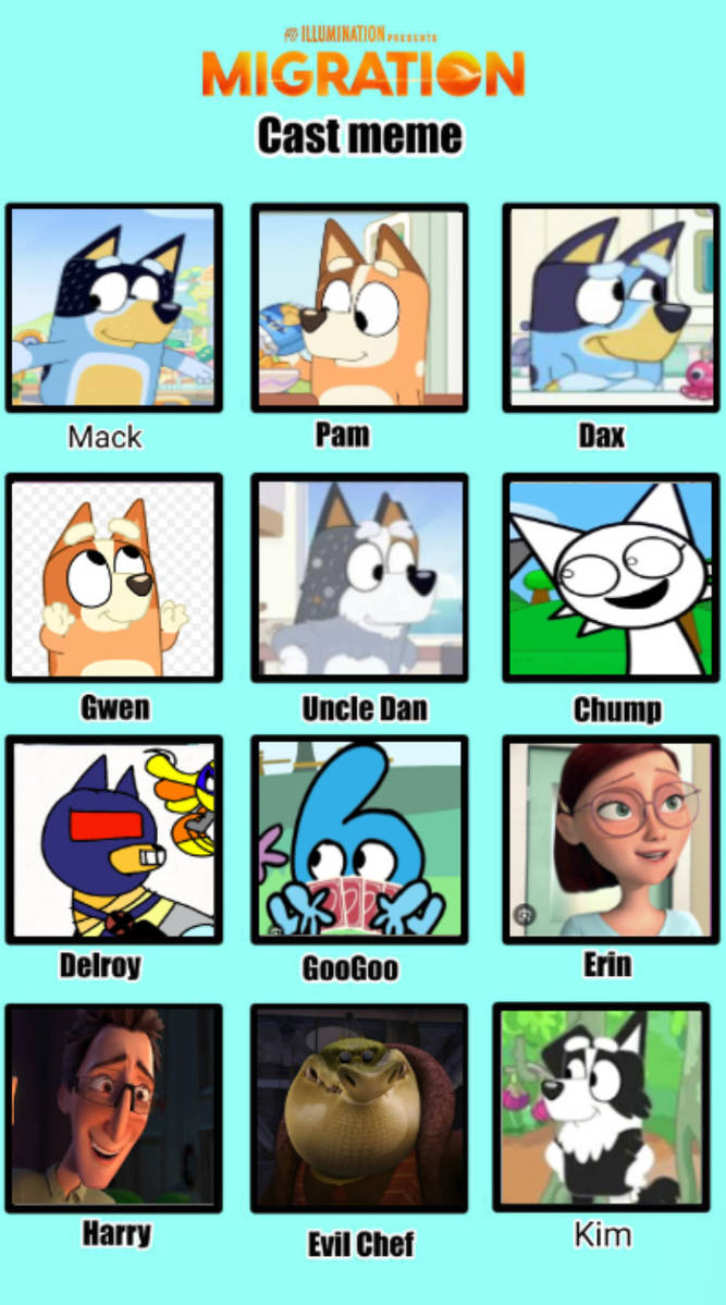 Migration cast meme by LilyNina2012 on DeviantArt