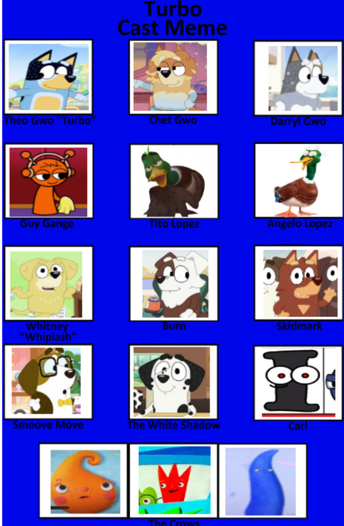 Turbo cast meme by LilyNina2012 on DeviantArt