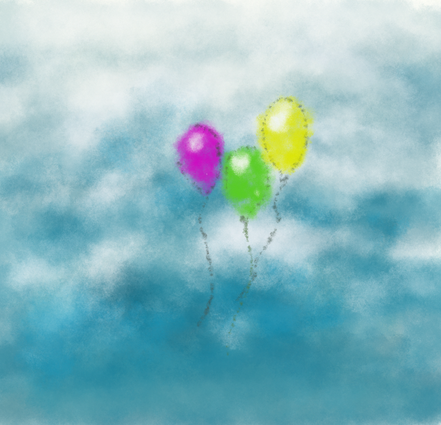 Balloons in the sky