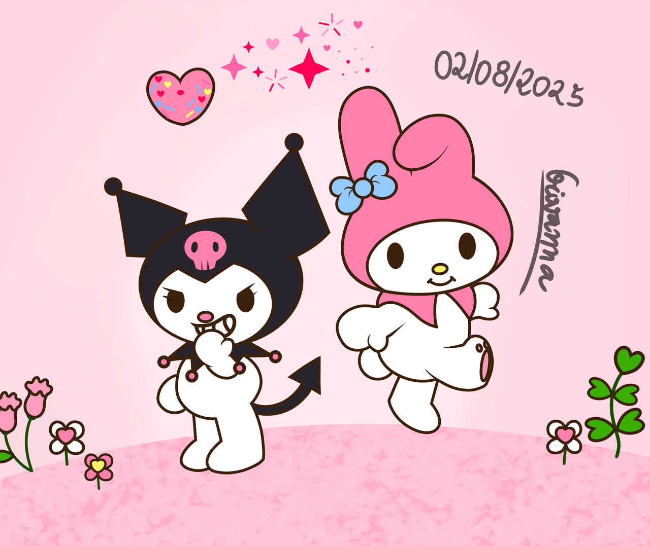 My Melody and Kuromi by Gigi SonicandGumball on DeviantArt My Melody and Kuromi by Gigi SonicandGumball on DeviantArt