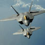 Two F22's Over the Pacific