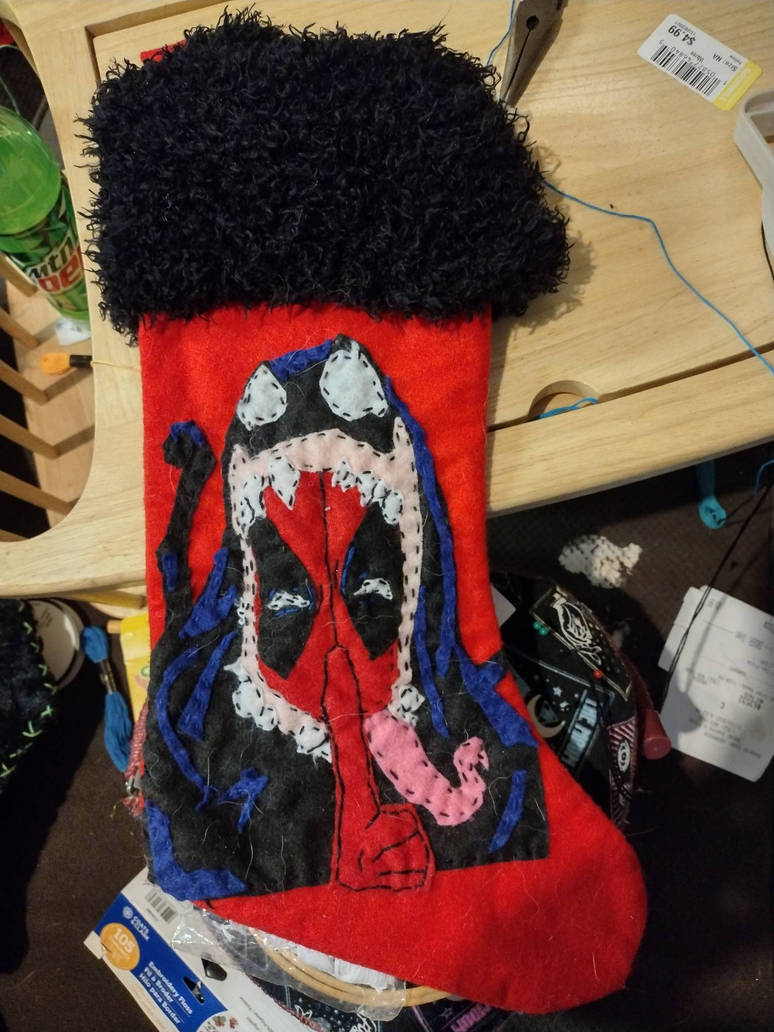 Venom Deadpool stocking by ravengrape on DeviantArt
