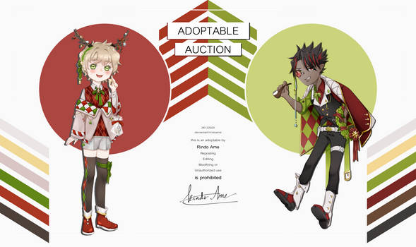 [AUCTION OPEN] Adoptable #4 #5 CHRISTMAS THEME