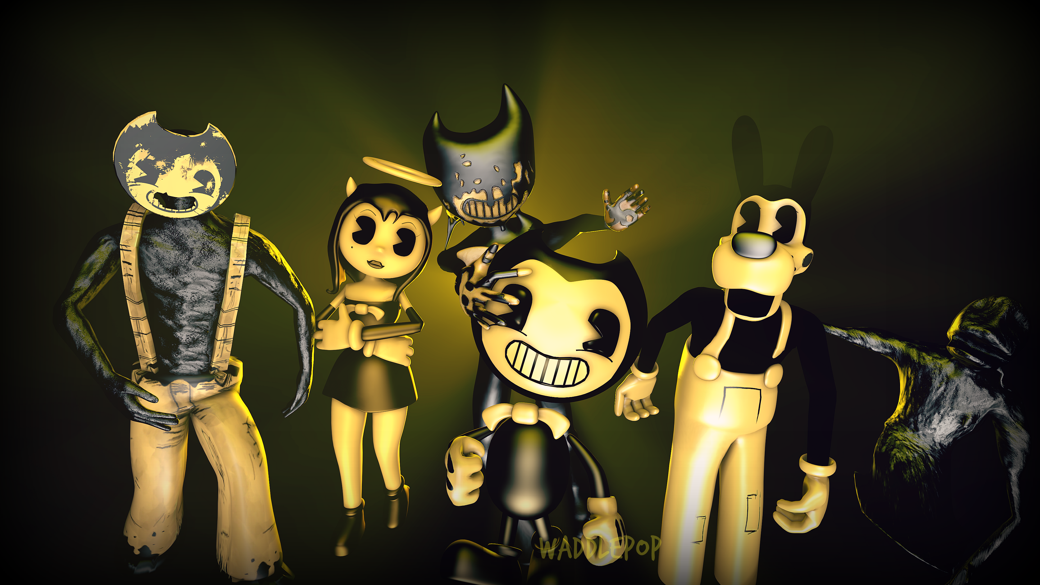 adventure bendy and the ink machine Characters V2 by aidenmoonstudios on  DeviantArt