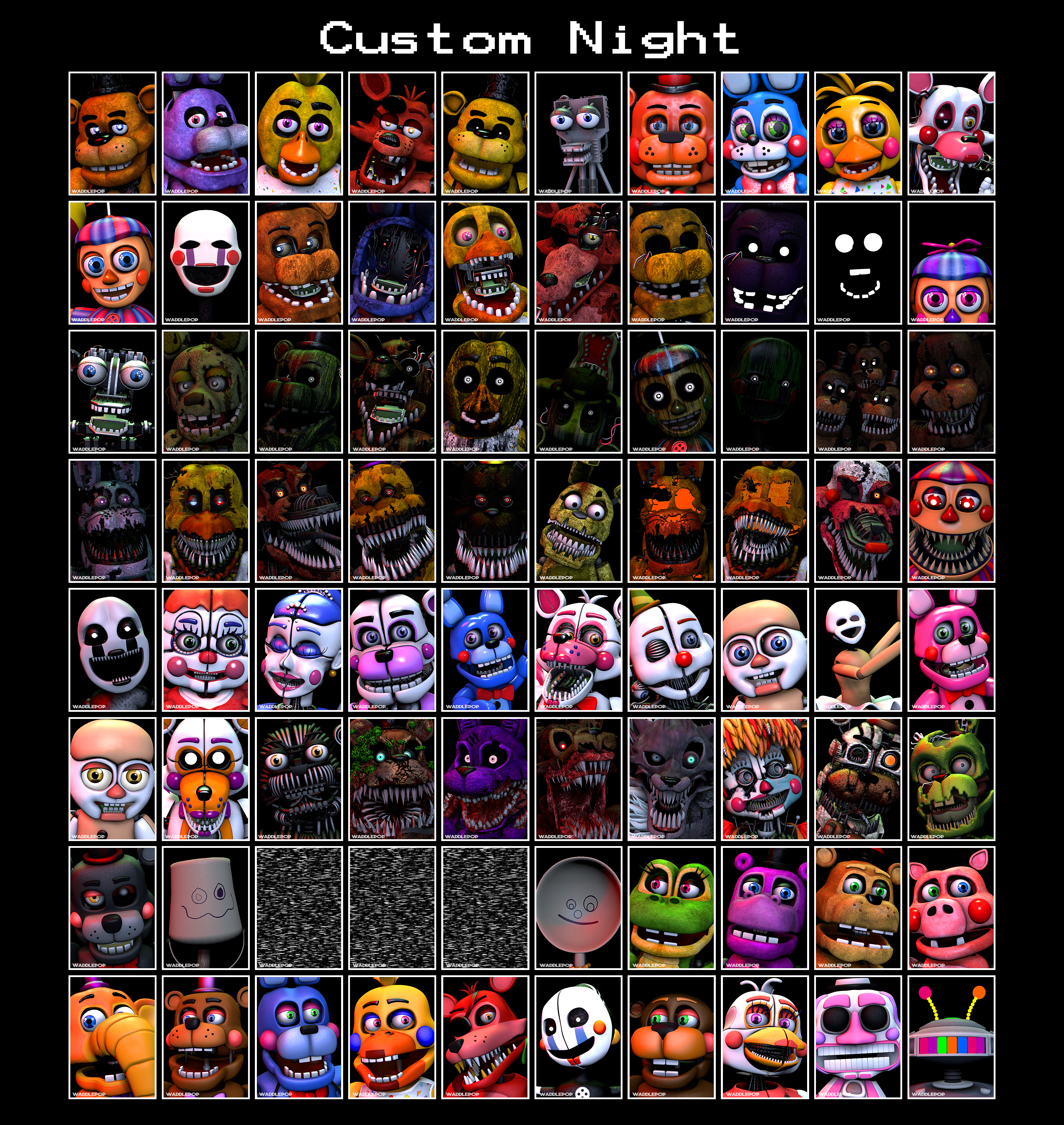 Five Nights at Freddy's 4 Ultimate Custom Night by PyjamaDog on DeviantArt