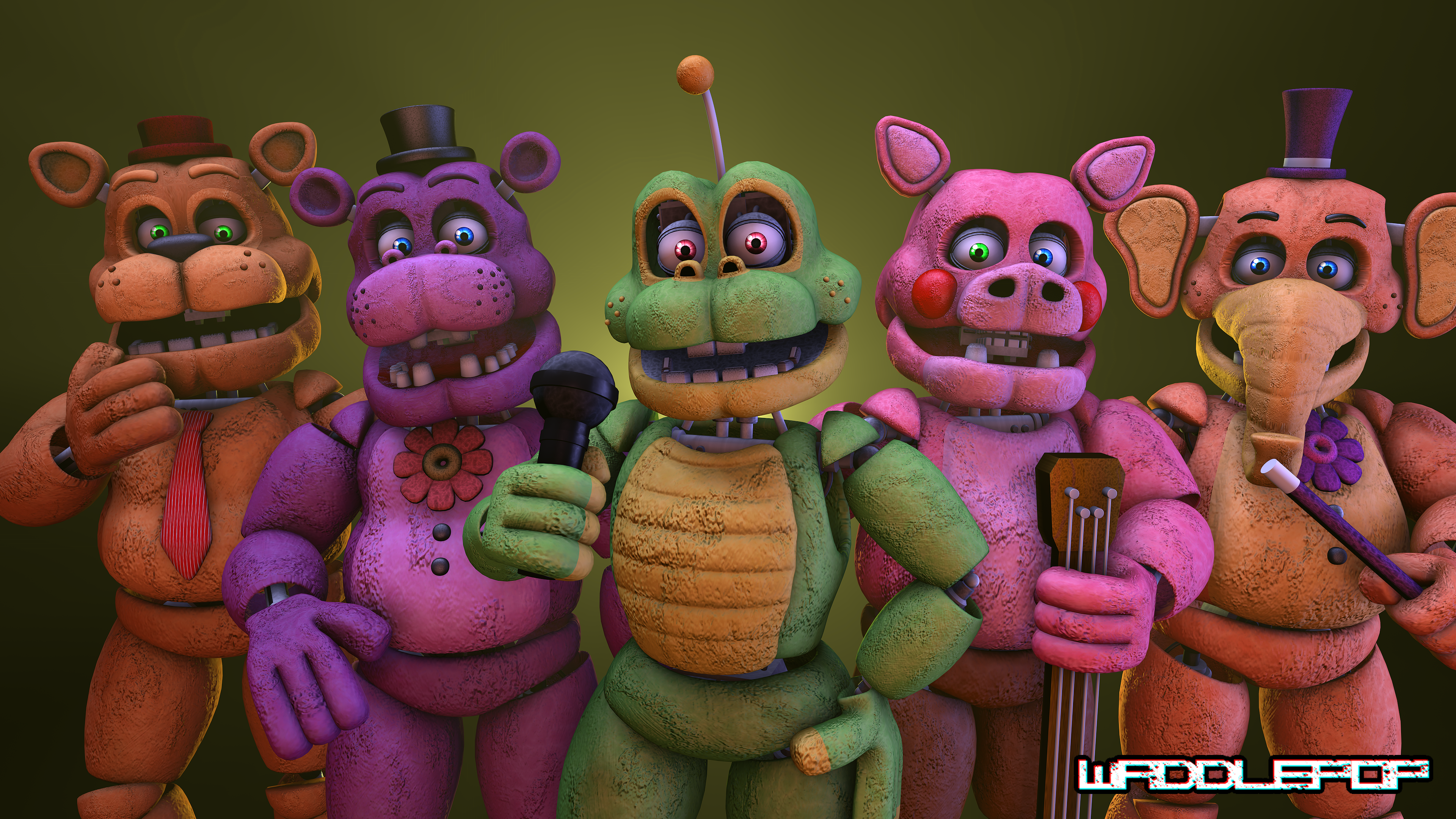 Mediocre FNaF 1 Animatronics by Wheat06 on DeviantArt