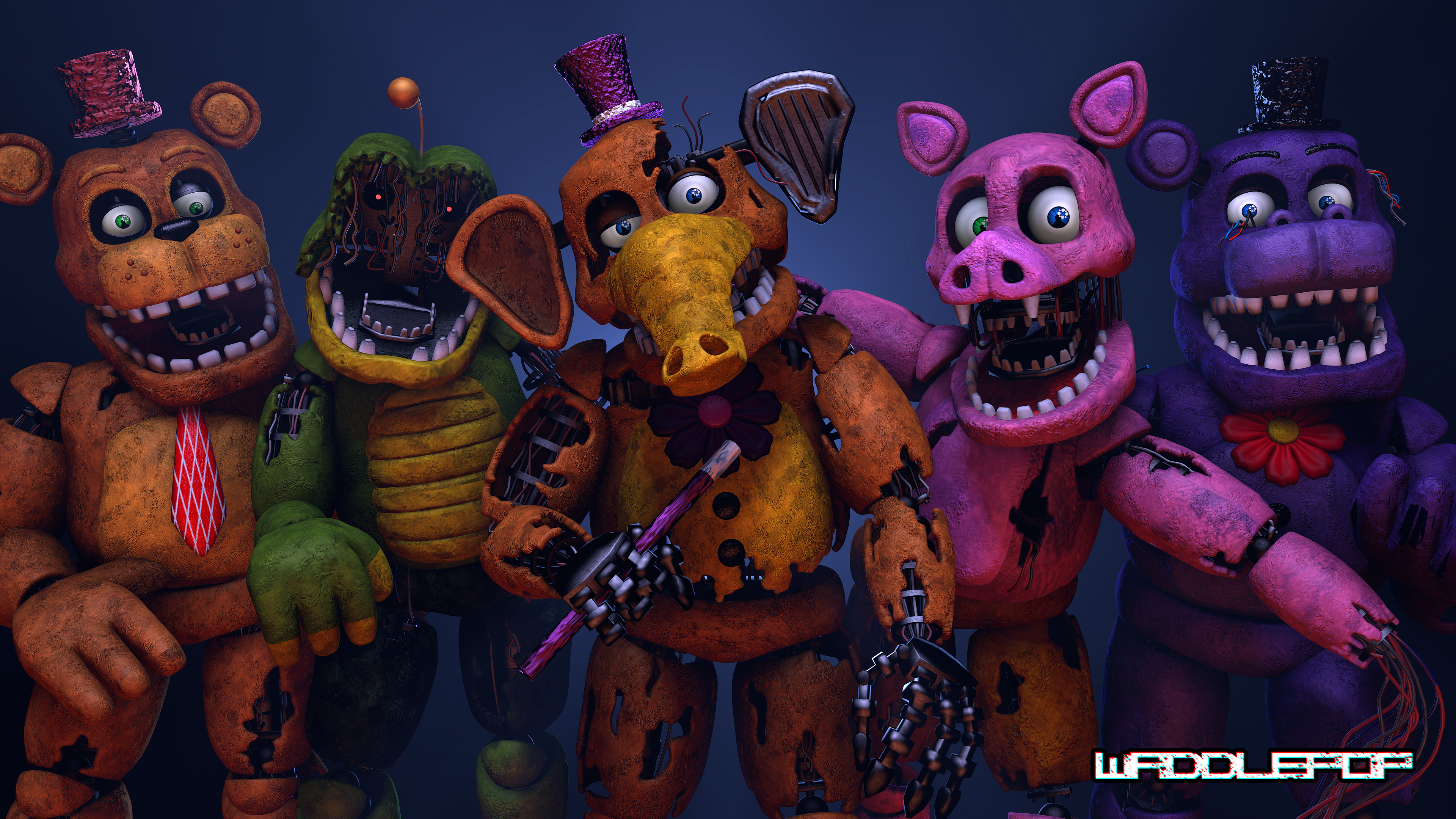 FNaF 6 Generations [SPEEDART] by witheredfnaf on DeviantArt