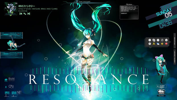 Hatsune Miku - Rainmeter Theme