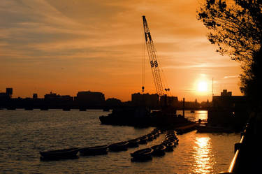 Sunset on Charles River