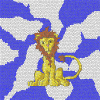 Stained Glass Lion