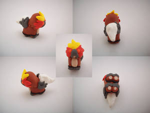 Chibi Entei Sculpture by CharredPinappleTart