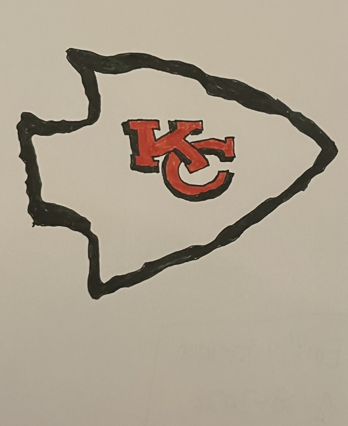 Chiefs Drawing The Kansas City Chiefs logo by SunDevilEmily42 on DeviantArt