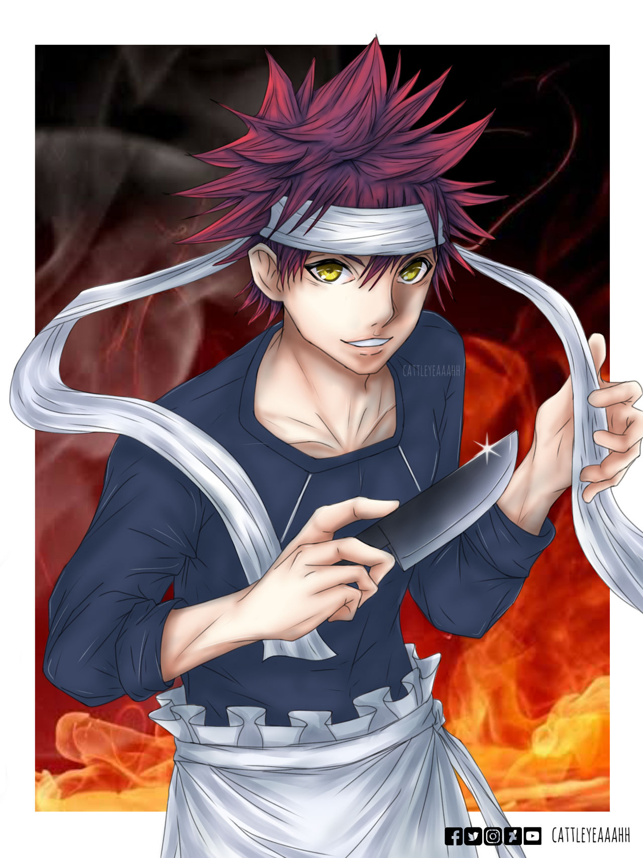 Dig in! - Soma Yukihira (Food Wars) . . Commissioned for @tavaf9