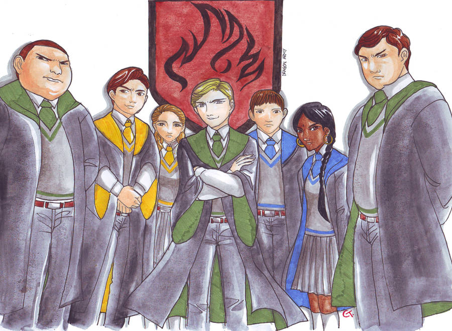 Malfoy's Dragon Army by dinosaurusgede