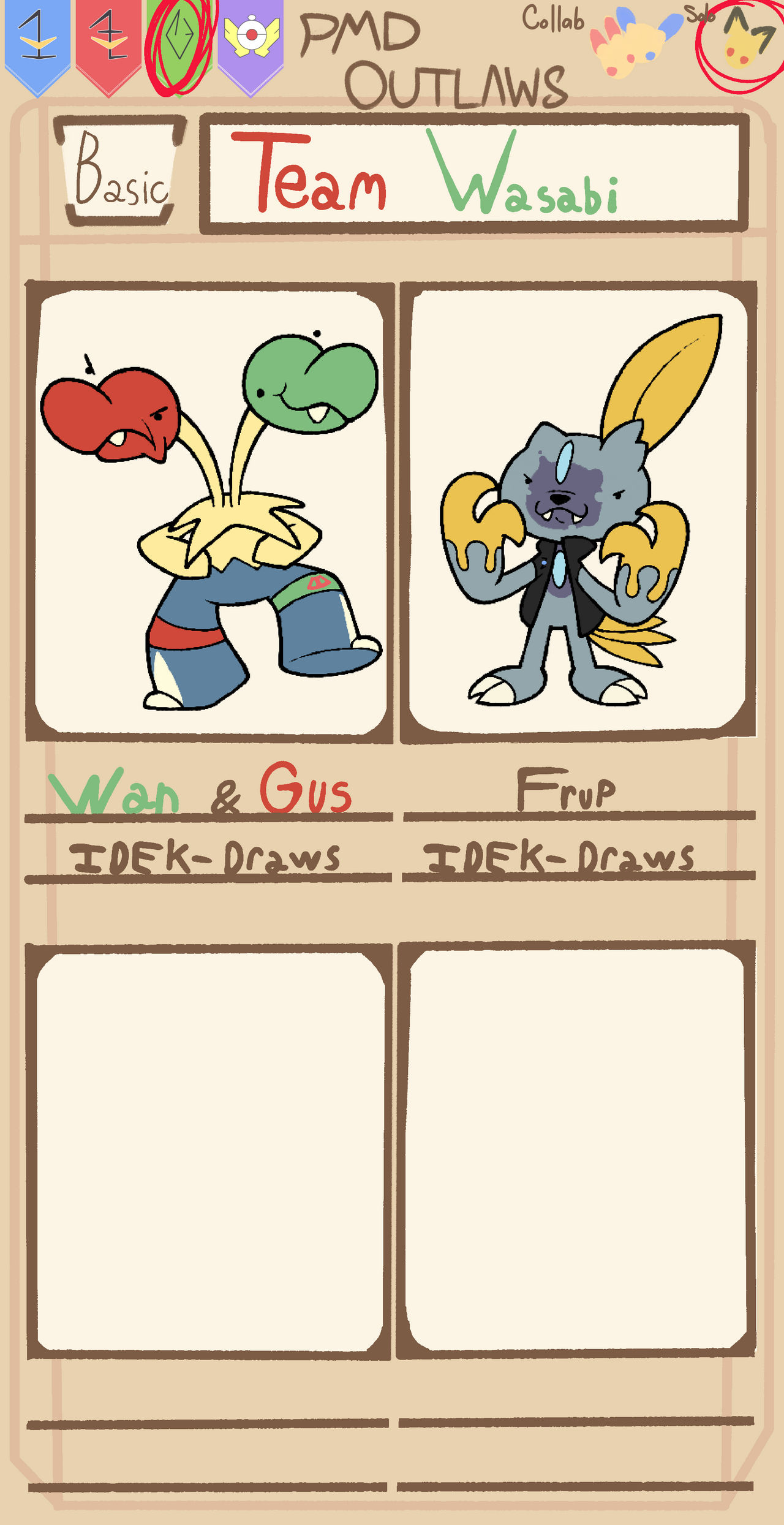 PMD Outlaws - Team Wasabi App by IDEK-Draws on DeviantArt