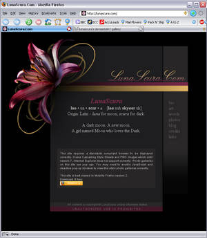 LunaScura.Com website design