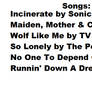 Songs for Wednesday 11th december
