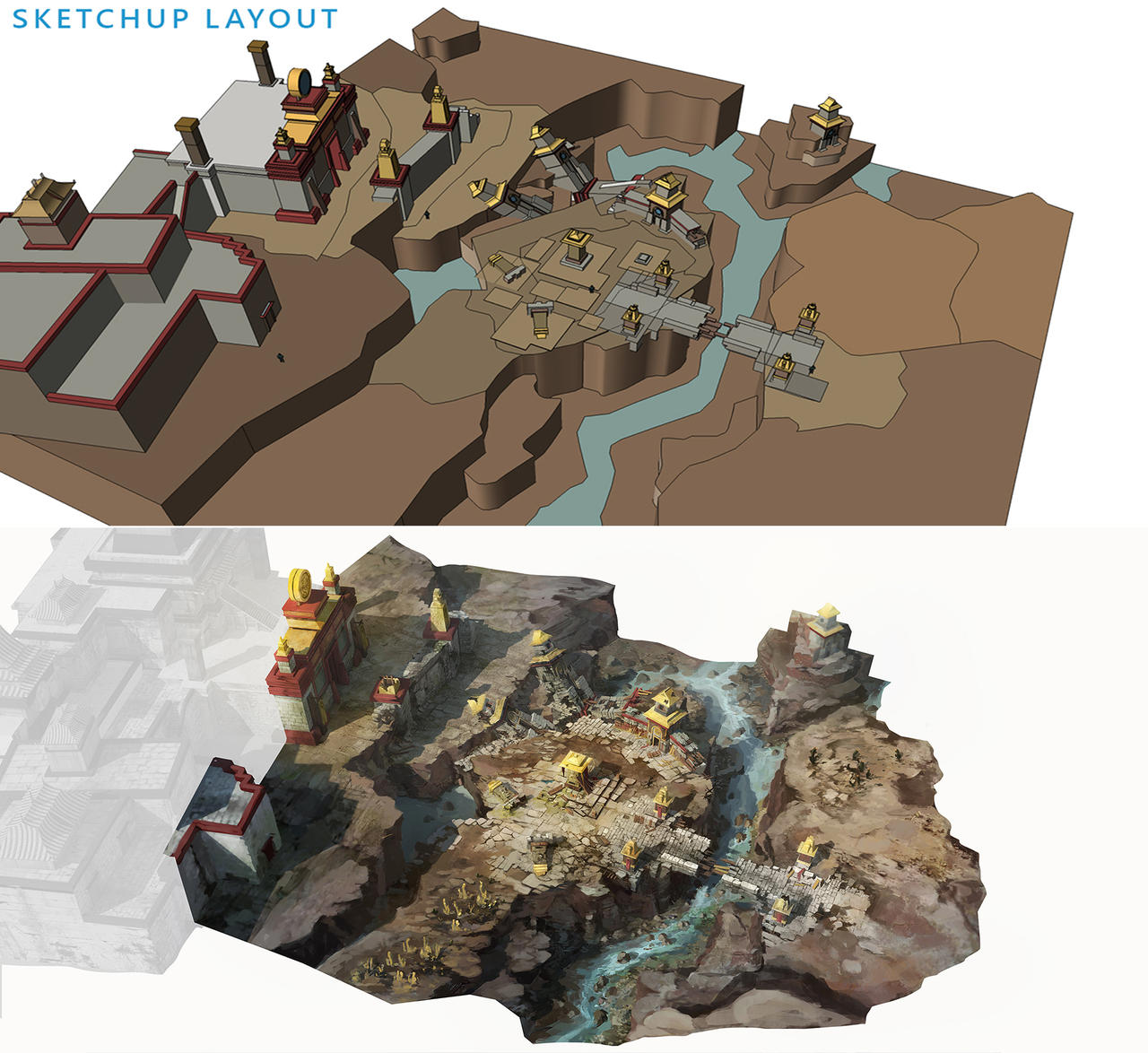 Game Level Design with Sketchup by FranklinChan on DeviantArt