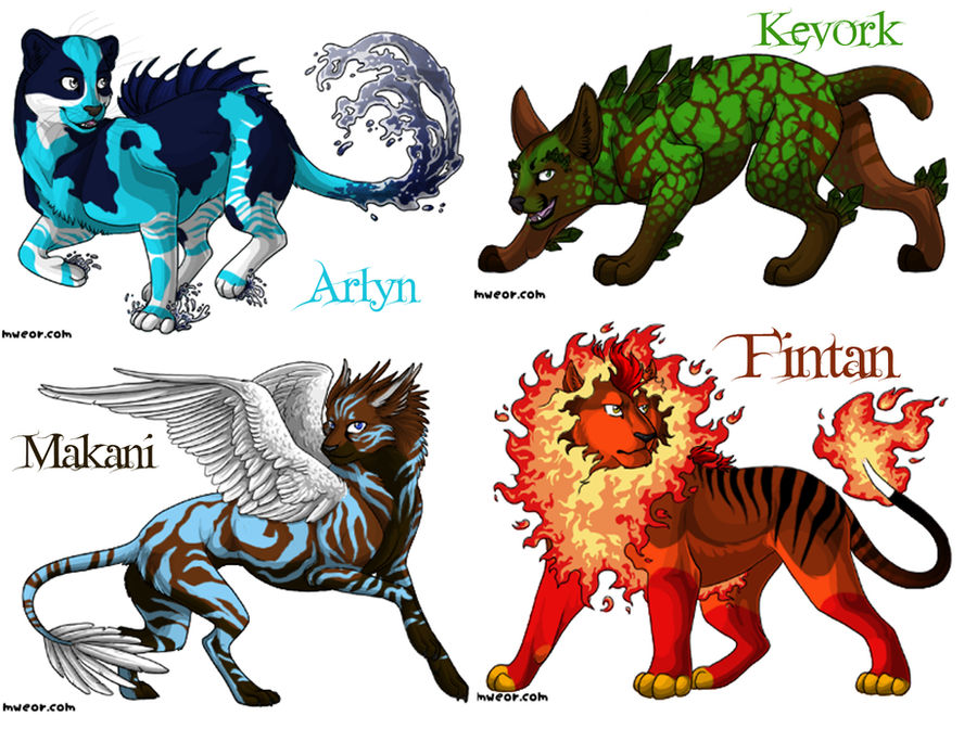 Elemental Cats by Whispered-Time on DeviantArt