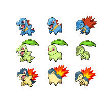 Gen2 Starter Sprites