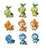 Gen 4 Starter Sprites