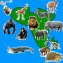 Animal World Map Africa