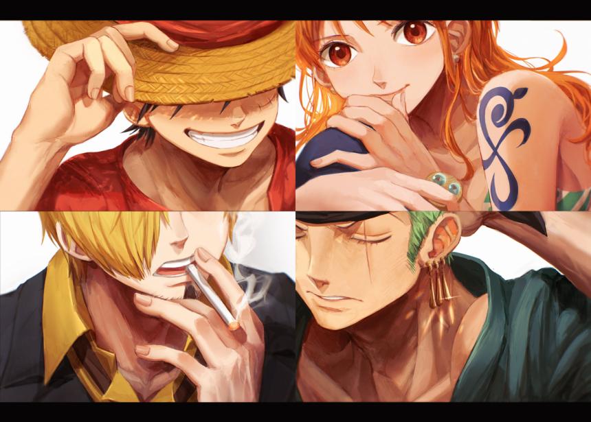 Luffy Nami Sanji Zoro by CHAKE by Savageman53 on DeviantArt