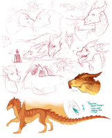 Emil, Thanatos| Dragon Sketch dump