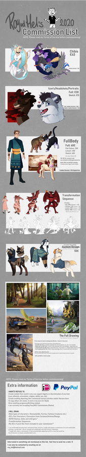 Commission List| RoyvdHel| 2020 [PRICES UPDATED]!