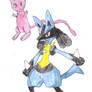 Lucario and Mew