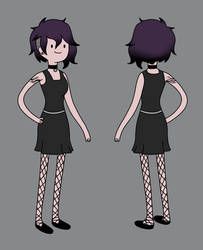 Model Sheet of the character - she by TalithaFelixStudios