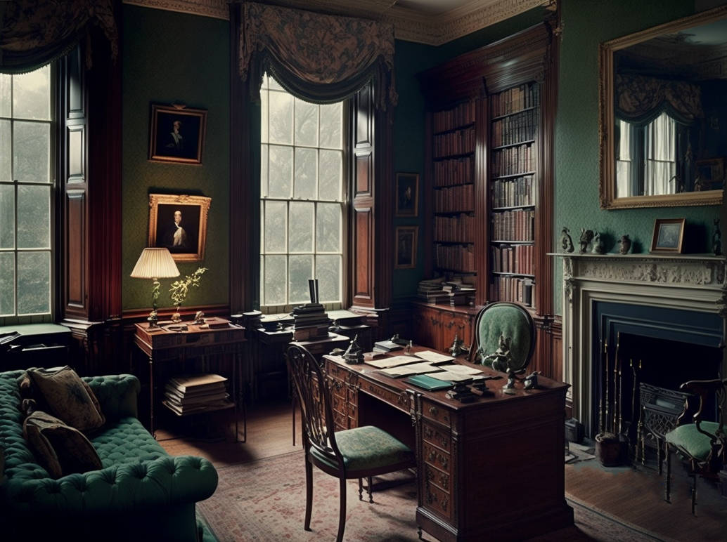 19th Century Study from an English Manor - 4 by ArgoCityArtworks on ...