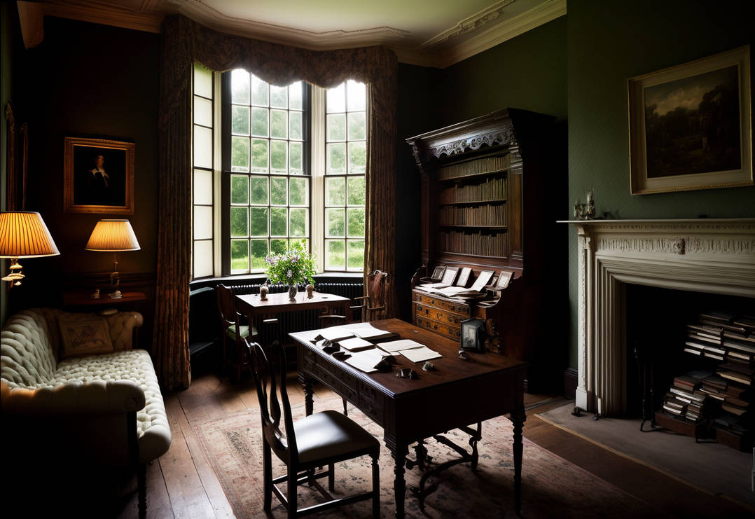 19th Century Study from and English Manor - 5 by ArgoCityArtworks on ...