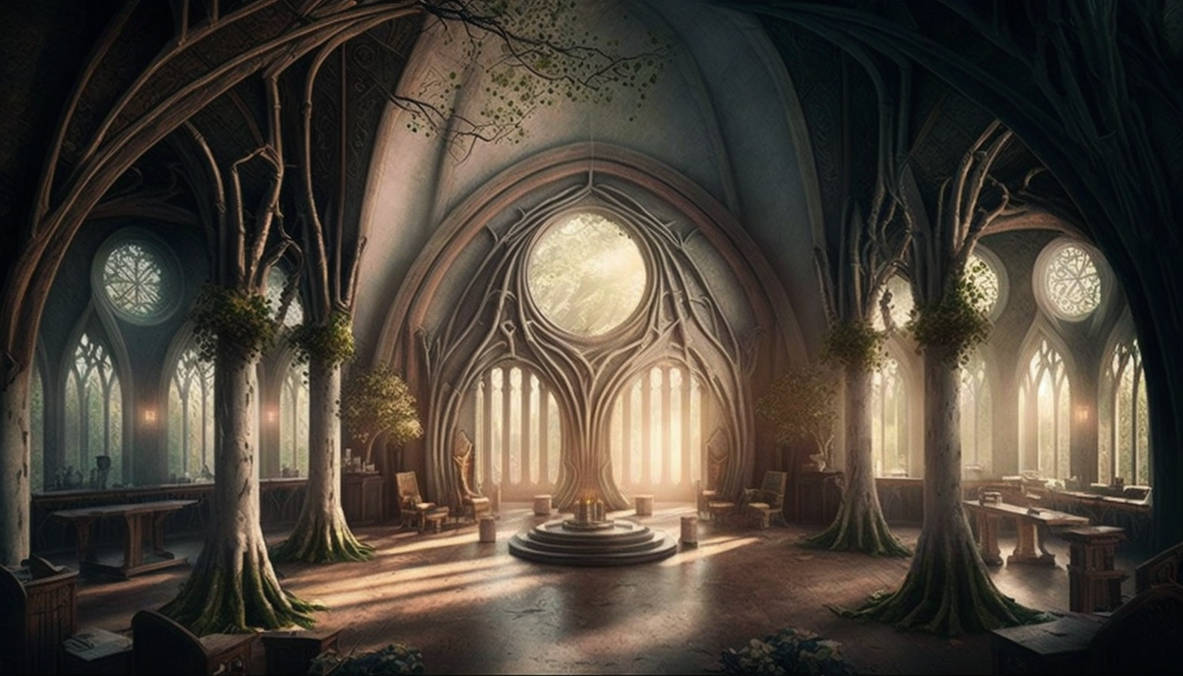 Elven Computer Terminal Elven Reception Hall - 2 by ArgoCityArtworks on DeviantArt
