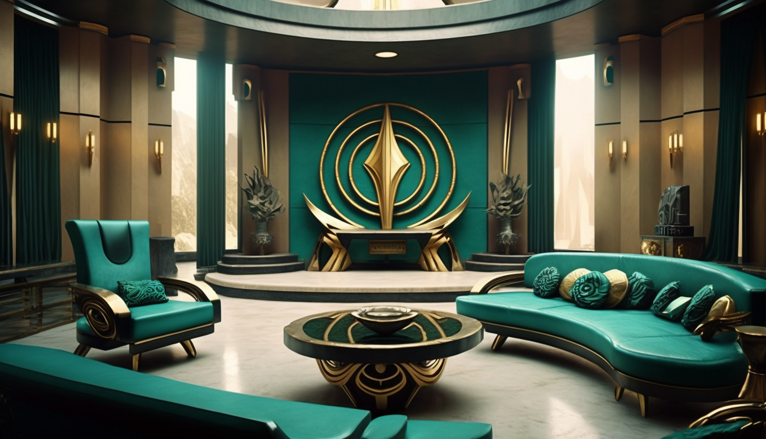 Romulan Living Room Concept - 3 by ArgoCityArtworks on DeviantArt