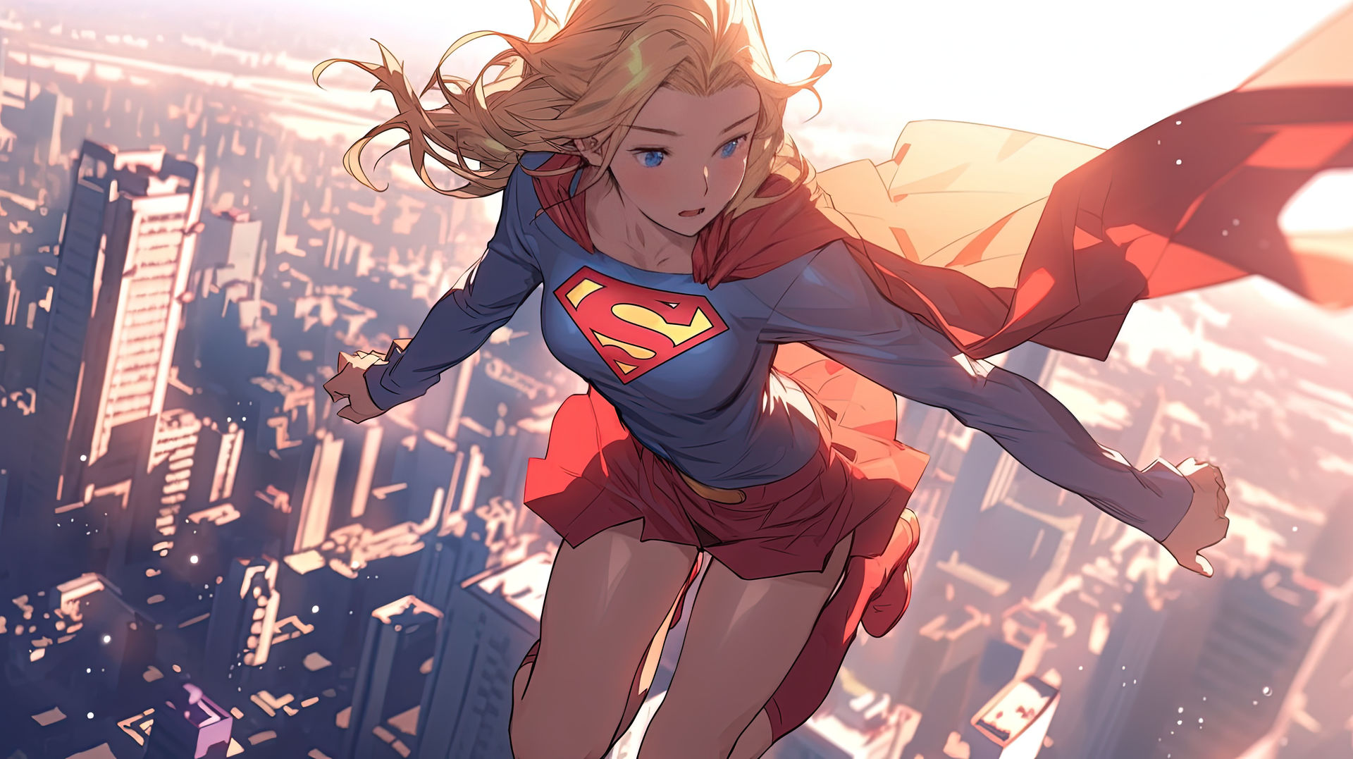 Anime Supergirl Over Metropolis 2 Wallpaper By ArgoCityArtworks On anime-supergirl-over-metropolis-2-wallpaper-by-argocityartworks-on