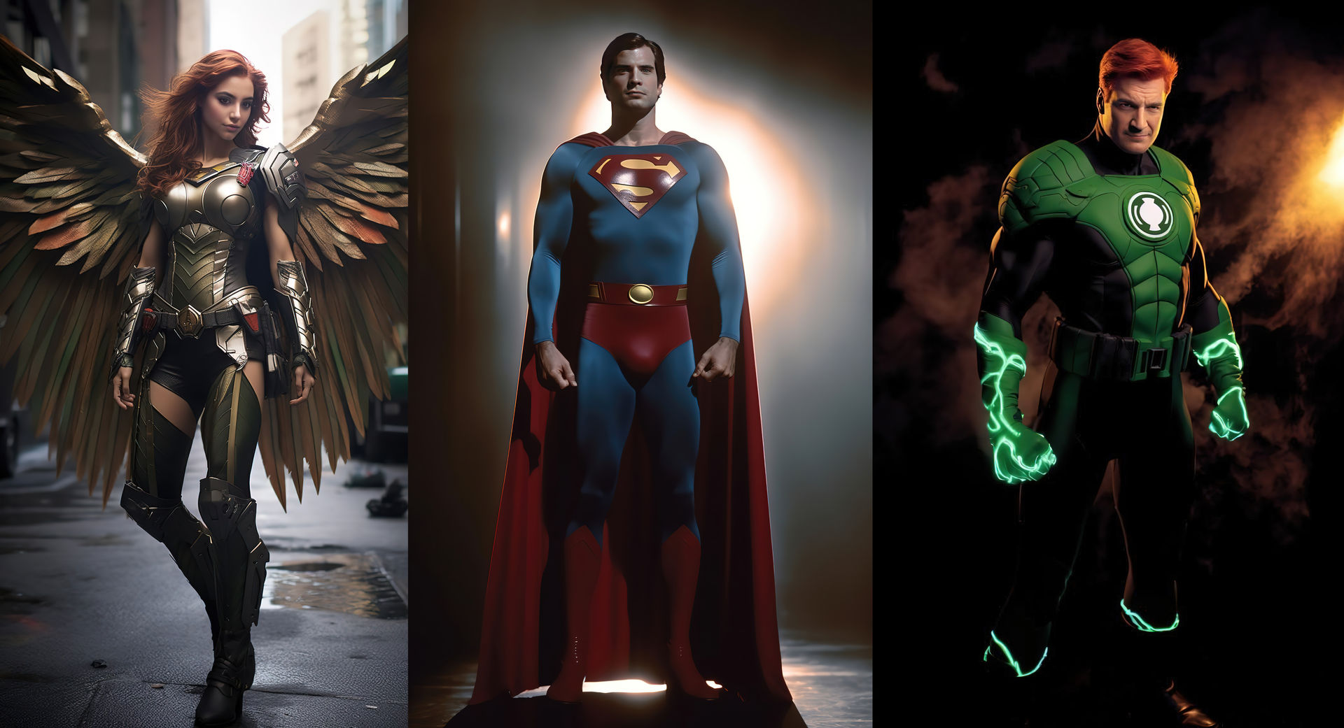 Hawkgirl Superman Green Lantern (Superman Legacy) by ArgoCityArtworks