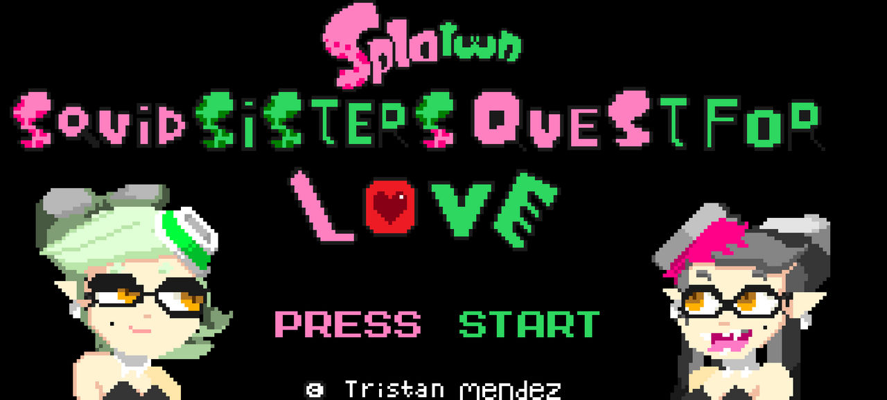 Squid Sisters Game Title Screen NES ART FIXED