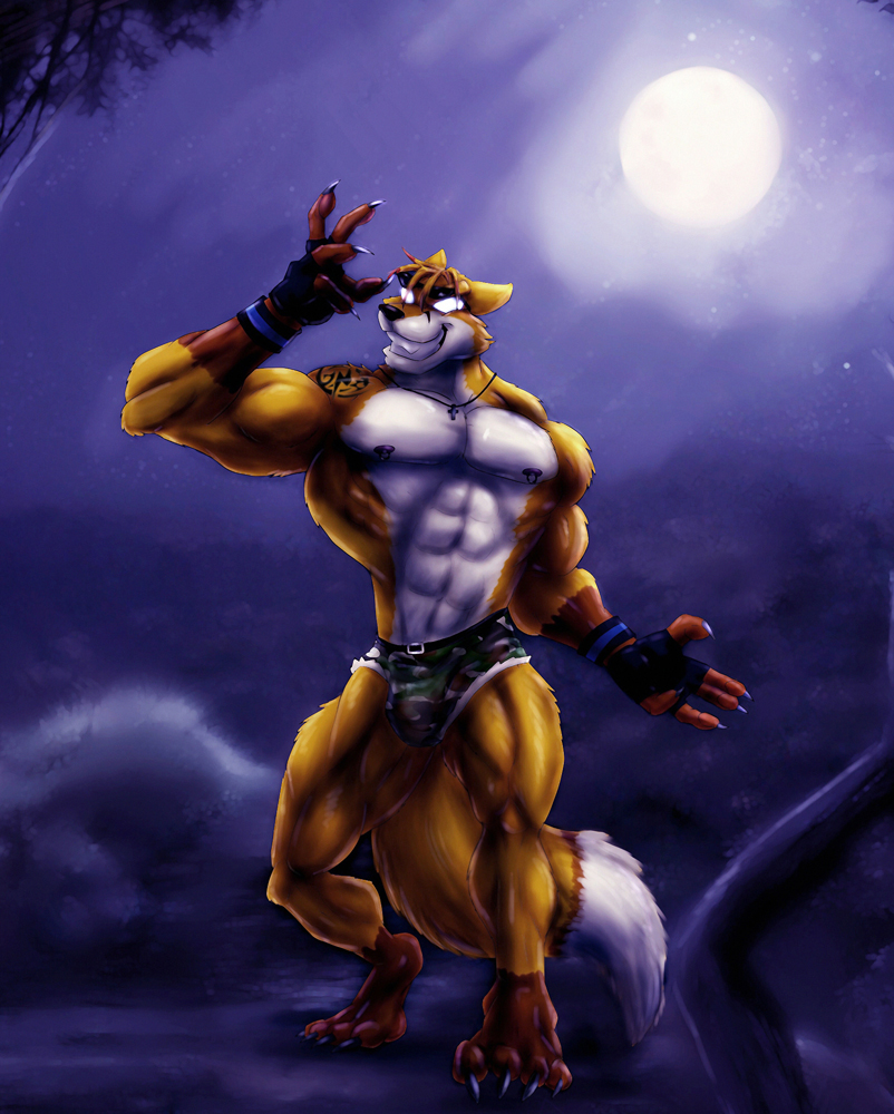 Werefox in the Moonlight