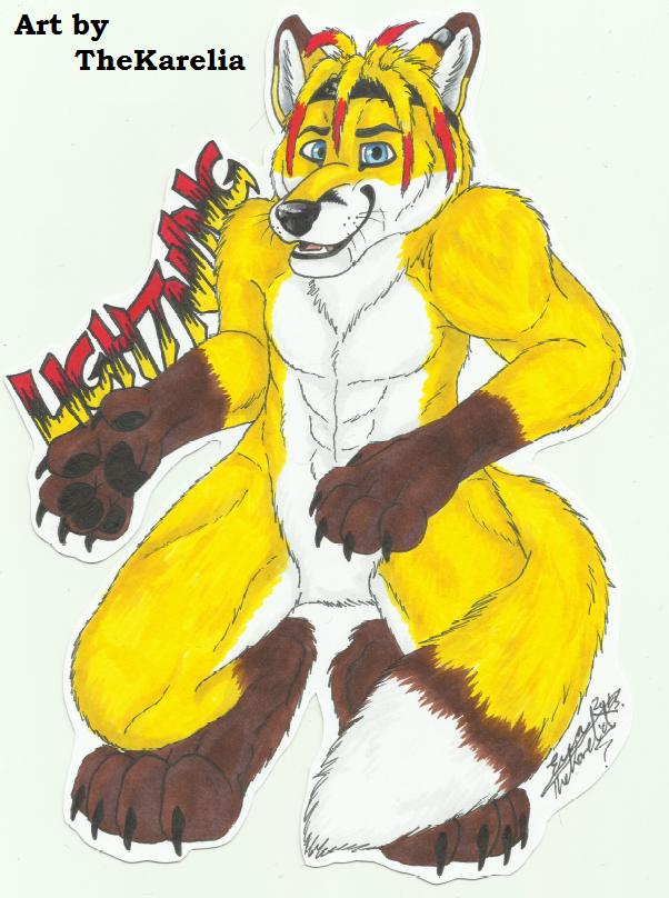 Lightning Fursuit Badge