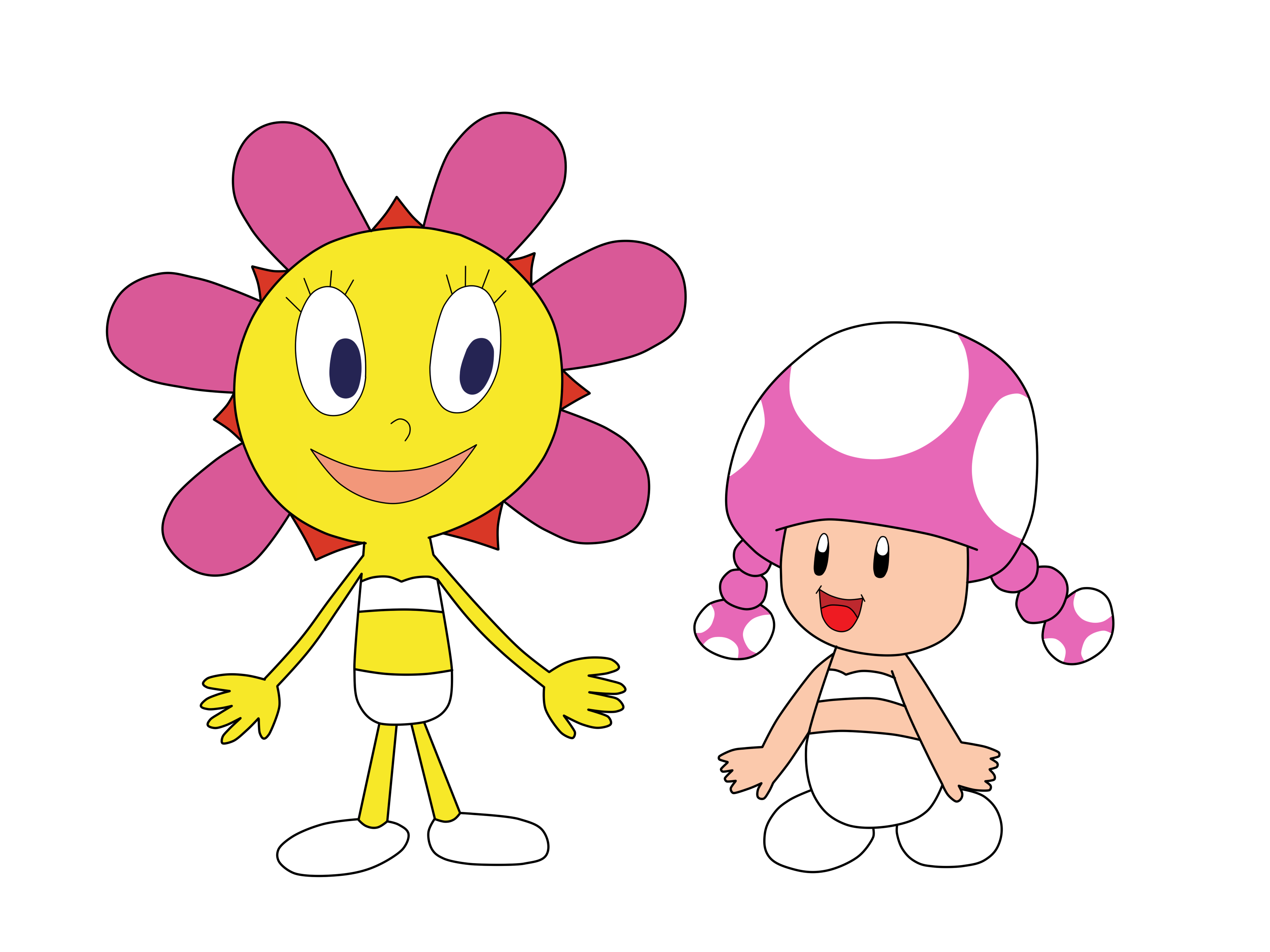 Sunny-chan and Toadette in underwear