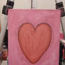 Beautiful Painting Glitter Red Heart!