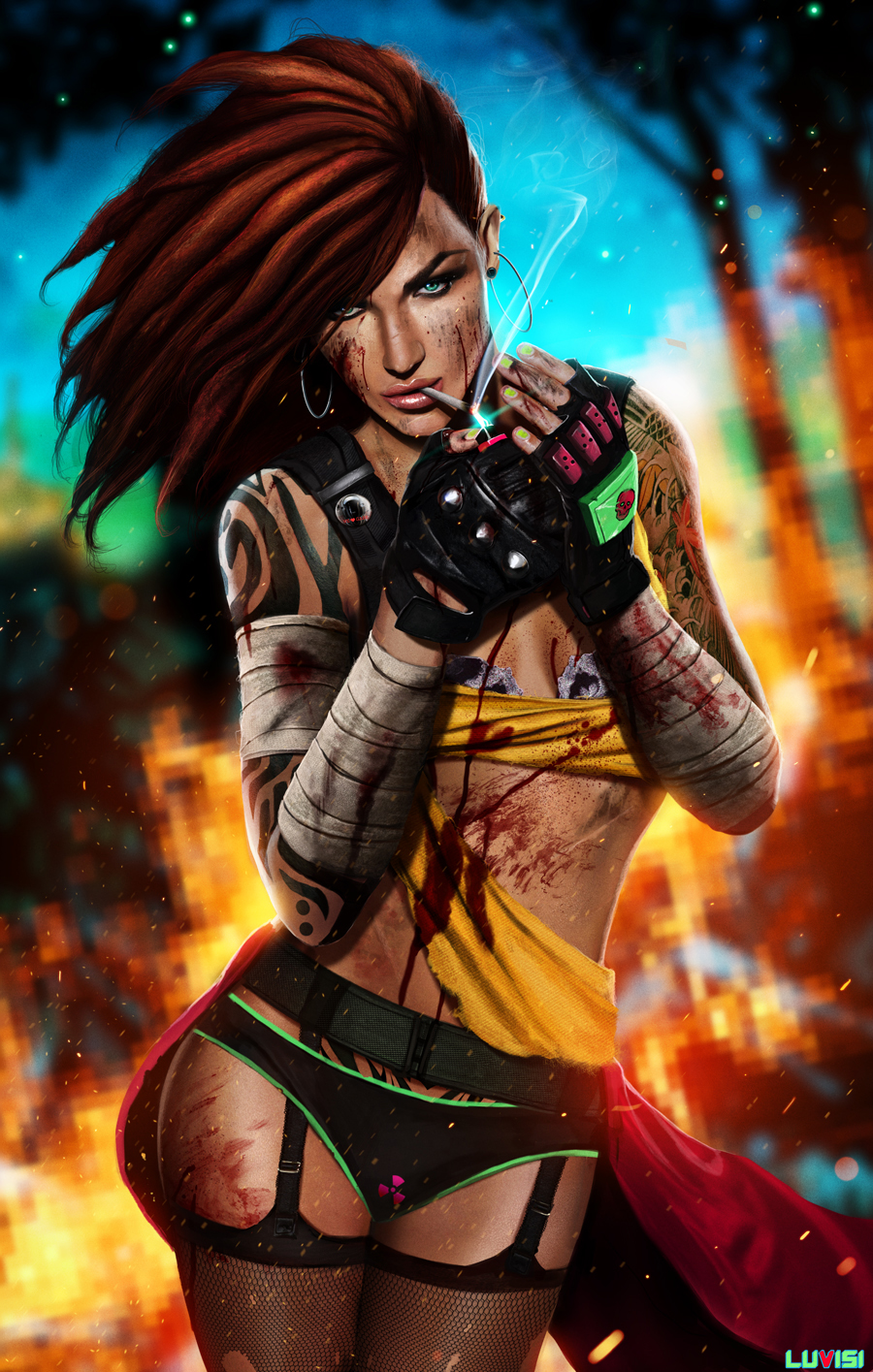 Fluorescent Black - Blue