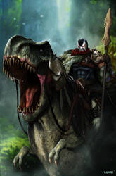 DC Comics - Riding a T-Rex
